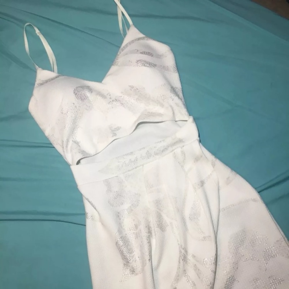 White Bodycon dress with detailed design